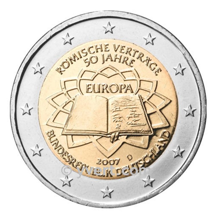 Pièce De 2€ Commémorative 2007 Allemagne D Traité De Rome