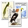 OISEAUX : pochette de 200 timbres (Oblitérés)