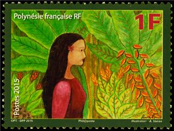 n°  1088  - Selo Polinésia Francesa Correio
