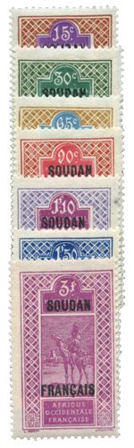 n°53/59* - Timbre Soudan Poste n°53/59* - Timbre Soudan Poste