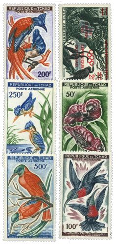 n°1/6** - Timbre Tchad Poste aérienne n°1/6** - Timbre Tchad Poste aérienne
