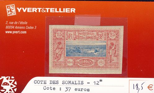COTE DES SOMALIS - n° 12* COTE DES SOMALIS - n° 12*