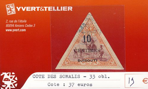 COTE DES SOMALIS - n° 33* Obl. COTE DES SOMALIS - n° 33* Obl.