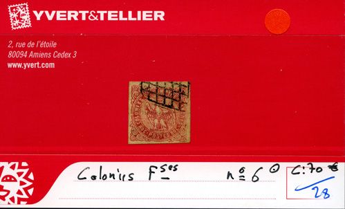 COLONIES FRANCAISES - n° 6 Obl. COLONIES FRANCAISES - n° 6 Obl.