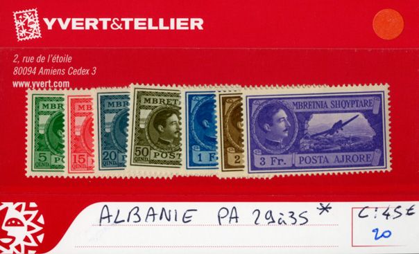 ALBANIE - PA n° 29/35 * ALBANIE - PA n° 29/35 *