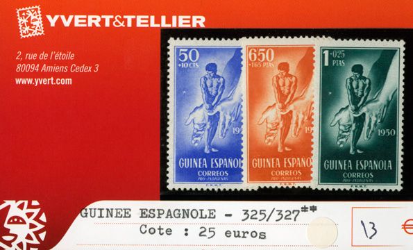 GUINEE ESPAGNOLE - n°325/327** GUINEE ESPAGNOLE - n°325/327**