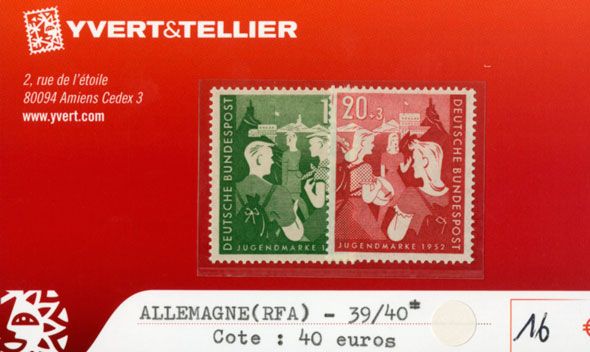 ALLEMAGNE FEDERALE - n°39/40* ALLEMAGNE FEDERALE - n°39/40*