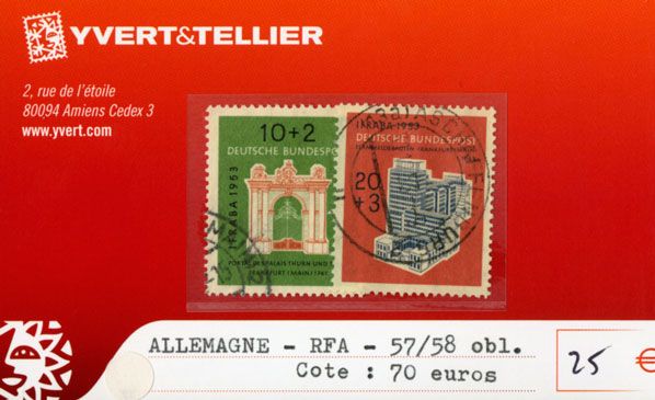 ALLEMAGNE FEDERALE - n°57/58 obl. ALLEMAGNE FEDERALE - n°57/58 obl.