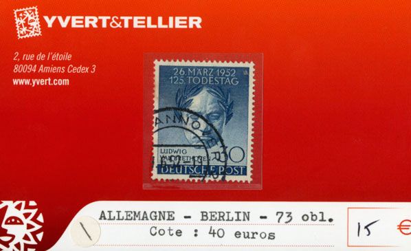 ALLEMAGNE BERLIN - n°73 obl. ALLEMAGNE BERLIN - n°73 obl.