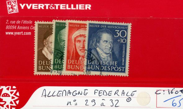 ALLEMAGNE FEDERALE - n°29/32 obl. ALLEMAGNE FEDERALE - n°29/32 obl.