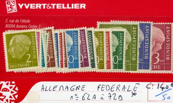 ALLEMAGNE FEDERALE - n°62A/72B*. ALLEMAGNE FEDERALE - n°62A/72B*.