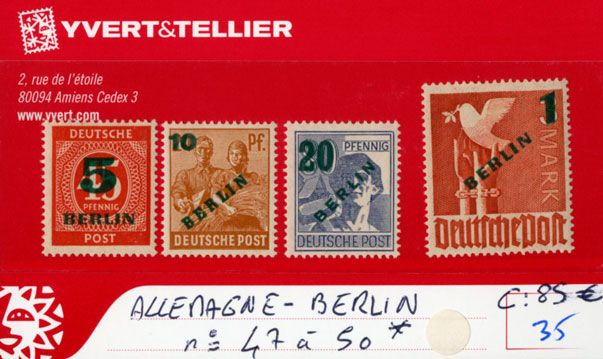 ALLEMAGNE BERLIN - n°47/50* ALLEMAGNE BERLIN - n°47/50*