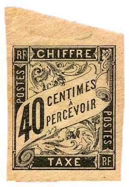 n°10* - Timbre COLONIES FRANCAISES Taxe n°10* - Timbre COLONIES FRANCAISES Taxe