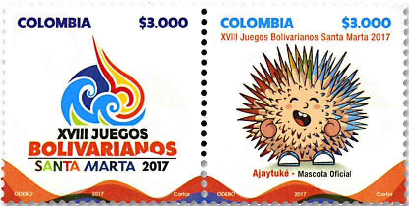 n° 1849/1850 - Timbre COLOMBIE Poste