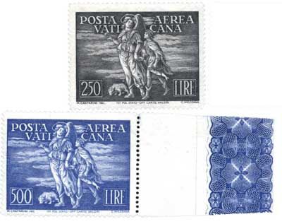n°16/17** - Timbre Vatican Poste aérienne