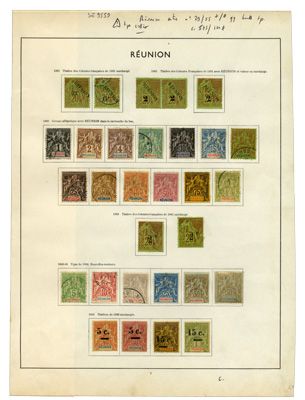 REUNION : Collection entre n°29/55 */obl REUNION : Collection entre n°29/55 */obl