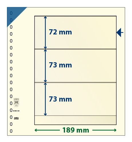 Feuille neutre LINDNER-T : 3 bandes-802320 (x10) Feuille neutre LINDNER-T : 3 bandes-802320 (x10)