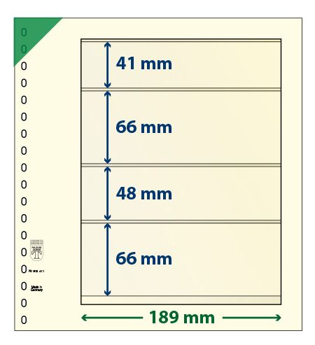 Feuille neutre LINDNER-T : 4 bandes-802411 (x10) Feuille neutre LINDNER-T : 4 bandes-802411 (x10)