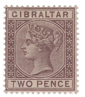 n°10* - Timbre GIBRALTAR Poste n°10* - Timbre GIBRALTAR Poste
