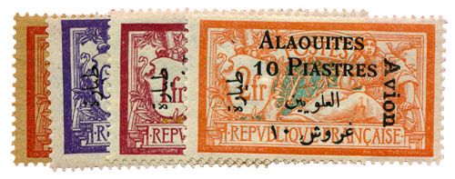 n°1/4* - Timbre ALAOUITES Poste Aérienne n°1/4* - Timbre ALAOUITES Poste Aérienne