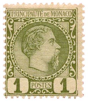 n°1* - Timbre MONACO Poste n°1* - Timbre MONACO Poste