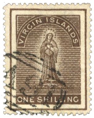 n°19 obl. - Timbre ILES VIERGES Poste n°19 obl. - Timbre ILES VIERGES Poste