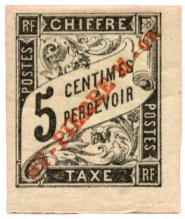 n°1* - Timbre SAINT PIERRE ET MIQUELON Taxe n°1* - Timbre SAINT PIERRE ET MIQUELON Taxe