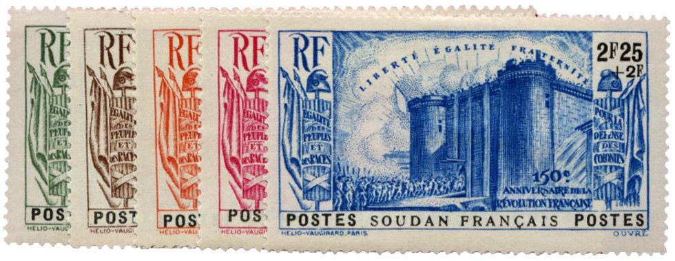 n°105/109* - Timbre SOUDAN Poste n°105/109* - Timbre SOUDAN Poste