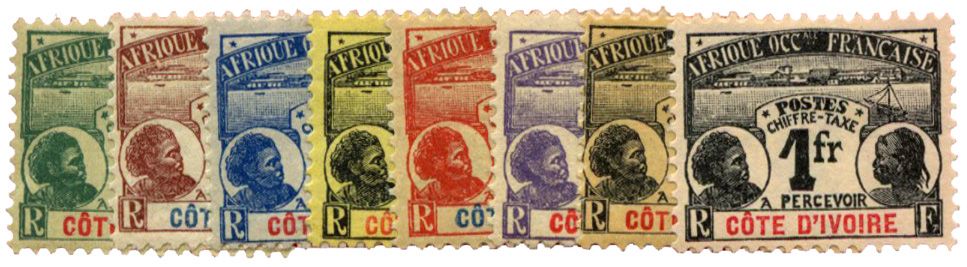 n°1/8* (sauf n°8(*)) - Timbre CONGO Taxe n°1/8* (sauf n°8(*)) - Timbre CONGO Taxe