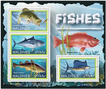 n° 6861/6864 - Timbre MALDIVES Poste