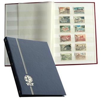 PERFECTA : Classeur fixe pour timbres (Petit modèle-Pages Blanches-32p. Bleu)