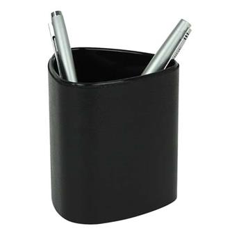 Pot à crayon en cuir (Noir)