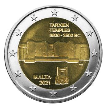 2 EURO COMMEMORATIVE 2021 : MALTE (Temples de Tarxien)