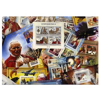 JEAN-PAUL II : pochette de 20 timbres (Neufs)