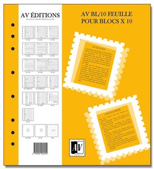 Feuille AV : pour 4 blocs (CNEP, FFAP, etc.) (x10) - AV EDITIONS®