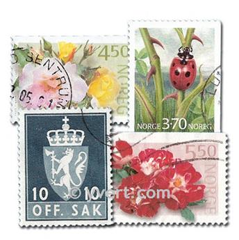 NORVEGE : pochette de 100 timbres (Oblitérés)