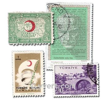 TURQUIE : pochette de 1000 timbres (Oblitérés)