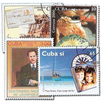 CUBA : pochette de 500 timbres (Oblitérés)