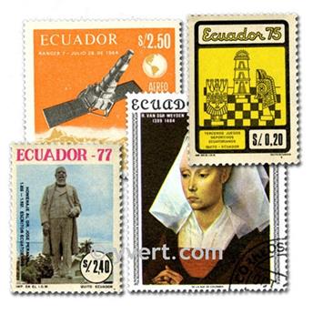 EQUATEUR : pochette de 100 timbres (Oblitérés)