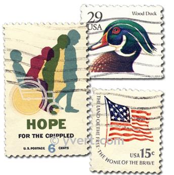 UNITED STATES: envelope of 200 stamps