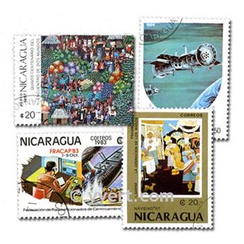 NICARAGUA : pochette de 100 timbres (Oblitérés)