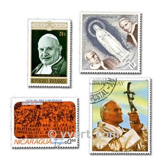 POPES: envelope of 25 stamps