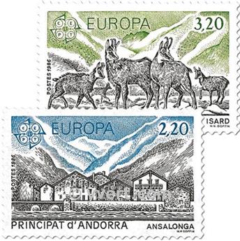 n° 348/349 -  Timbre Andorre Poste