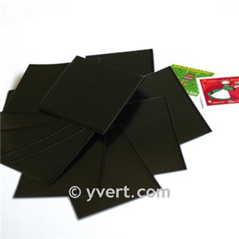 Pochettes simple soudure - Lxh:80x53mm (Fond noir)