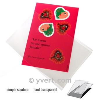 Pochettes simple soudure - Lxh:148x105mm (Fond transparent) (D)