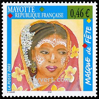 n° 142 -  Timbre Mayotte Poste