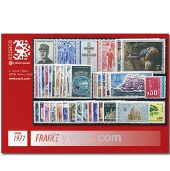 n° 1663/1701  - Sello Francia Año completo  (1971)