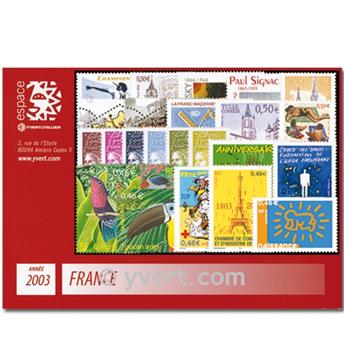 n° 3538/3631  - Sello Francia Año completo  (2003)