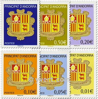 n° 681/686 -  Timbre Andorre Poste