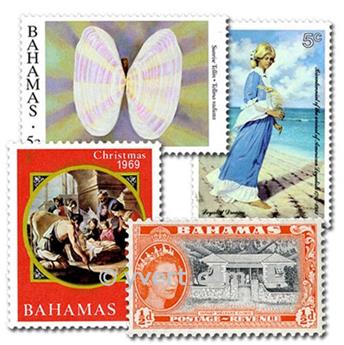BAHAMAS : pochette de 25 timbres (Oblitérés)
